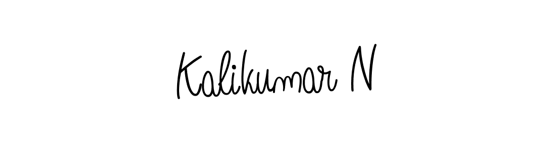 How to make Kalikumar N name signature. Use Angelique-Rose-font-FFP style for creating short signs online. This is the latest handwritten sign. Kalikumar N signature style 5 images and pictures png
