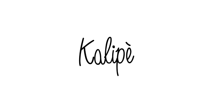 You should practise on your own different ways (Angelique-Rose-font-FFP) to write your name (Kalipè) in signature. don't let someone else do it for you. Kalipè signature style 5 images and pictures png