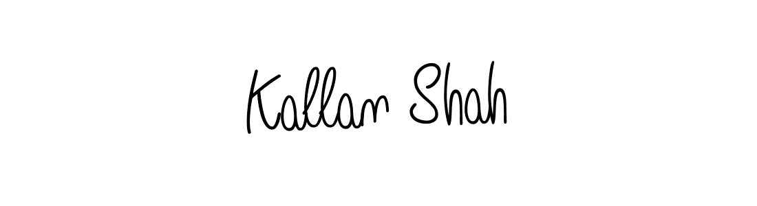 How to make Kallan Shah name signature. Use Angelique-Rose-font-FFP style for creating short signs online. This is the latest handwritten sign. Kallan Shah signature style 5 images and pictures png