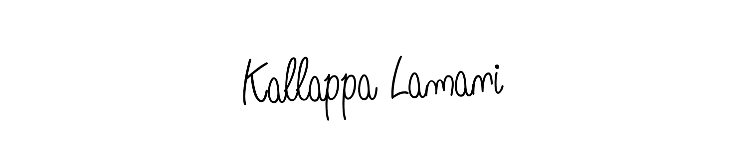 Kallappa Lamani stylish signature style. Best Handwritten Sign (Angelique-Rose-font-FFP) for my name. Handwritten Signature Collection Ideas for my name Kallappa Lamani. Kallappa Lamani signature style 5 images and pictures png