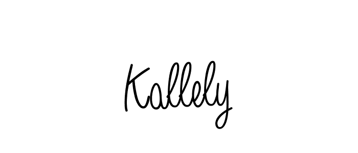 Make a beautiful signature design for name Kallely. With this signature (Angelique-Rose-font-FFP) style, you can create a handwritten signature for free. Kallely signature style 5 images and pictures png