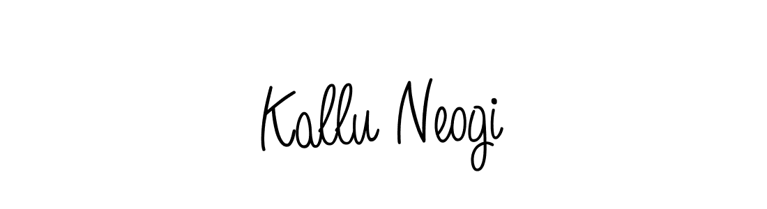 Make a beautiful signature design for name Kallu Neogi. With this signature (Angelique-Rose-font-FFP) style, you can create a handwritten signature for free. Kallu Neogi signature style 5 images and pictures png