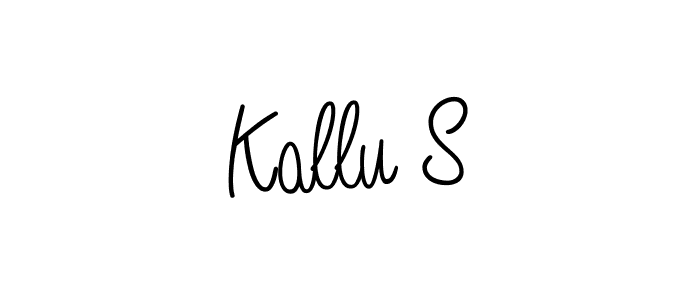 Use a signature maker to create a handwritten signature online. With this signature software, you can design (Angelique-Rose-font-FFP) your own signature for name Kallu S. Kallu S signature style 5 images and pictures png