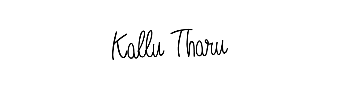 Make a beautiful signature design for name Kallu Tharu. With this signature (Angelique-Rose-font-FFP) style, you can create a handwritten signature for free. Kallu Tharu signature style 5 images and pictures png