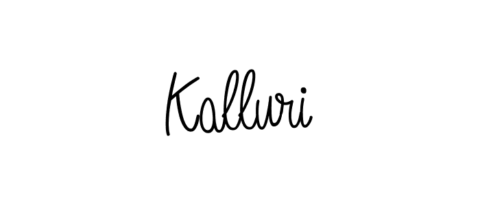 How to make Kalluri name signature. Use Angelique-Rose-font-FFP style for creating short signs online. This is the latest handwritten sign. Kalluri signature style 5 images and pictures png