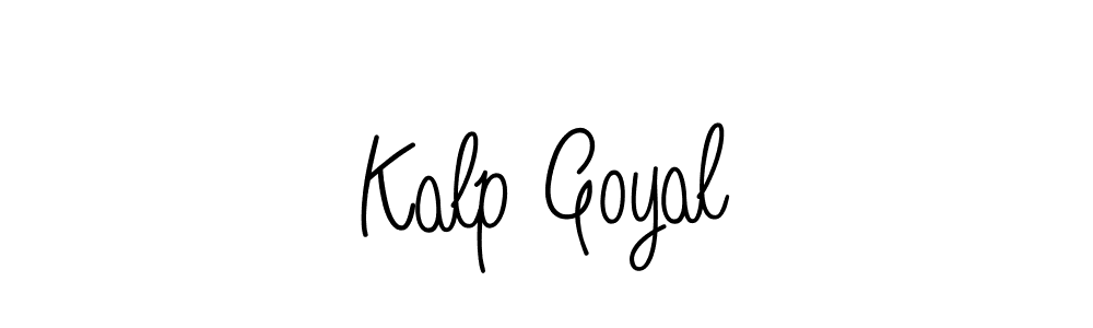 Make a beautiful signature design for name Kalp Goyal. With this signature (Angelique-Rose-font-FFP) style, you can create a handwritten signature for free. Kalp Goyal signature style 5 images and pictures png