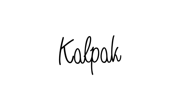 Make a beautiful signature design for name Kalpak. With this signature (Angelique-Rose-font-FFP) style, you can create a handwritten signature for free. Kalpak signature style 5 images and pictures png