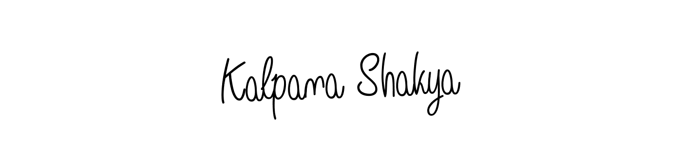 You should practise on your own different ways (Angelique-Rose-font-FFP) to write your name (Kalpana Shakya) in signature. don't let someone else do it for you. Kalpana Shakya signature style 5 images and pictures png