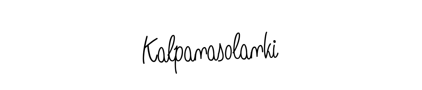 Design your own signature with our free online signature maker. With this signature software, you can create a handwritten (Angelique-Rose-font-FFP) signature for name Kalpanasolanki. Kalpanasolanki signature style 5 images and pictures png