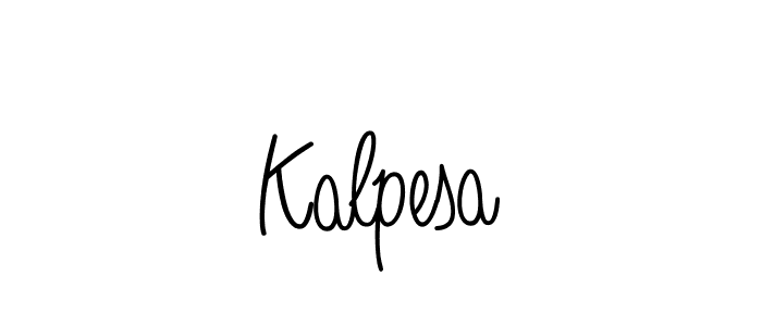 Make a beautiful signature design for name Kalpesa. With this signature (Angelique-Rose-font-FFP) style, you can create a handwritten signature for free. Kalpesa signature style 5 images and pictures png