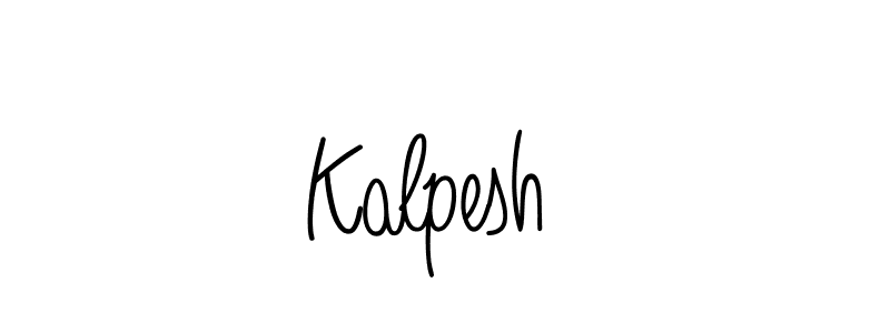 Use a signature maker to create a handwritten signature online. With this signature software, you can design (Angelique-Rose-font-FFP) your own signature for name Kalpesh . Kalpesh  signature style 5 images and pictures png