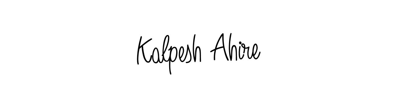 Create a beautiful signature design for name Kalpesh Ahire. With this signature (Angelique-Rose-font-FFP) fonts, you can make a handwritten signature for free. Kalpesh Ahire signature style 5 images and pictures png