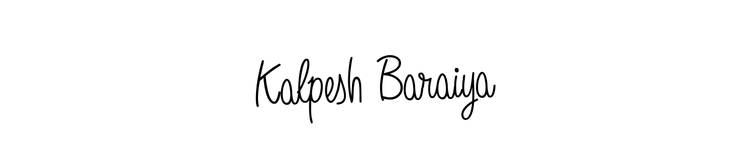 The best way (Angelique-Rose-font-FFP) to make a short signature is to pick only two or three words in your name. The name Kalpesh Baraiya include a total of six letters. For converting this name. Kalpesh Baraiya signature style 5 images and pictures png