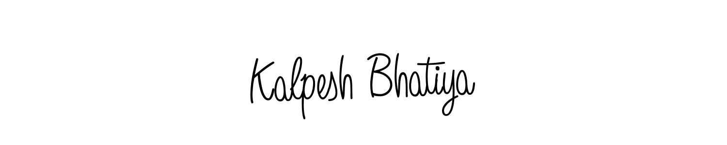Design your own signature with our free online signature maker. With this signature software, you can create a handwritten (Angelique-Rose-font-FFP) signature for name Kalpesh Bhatiya. Kalpesh Bhatiya signature style 5 images and pictures png