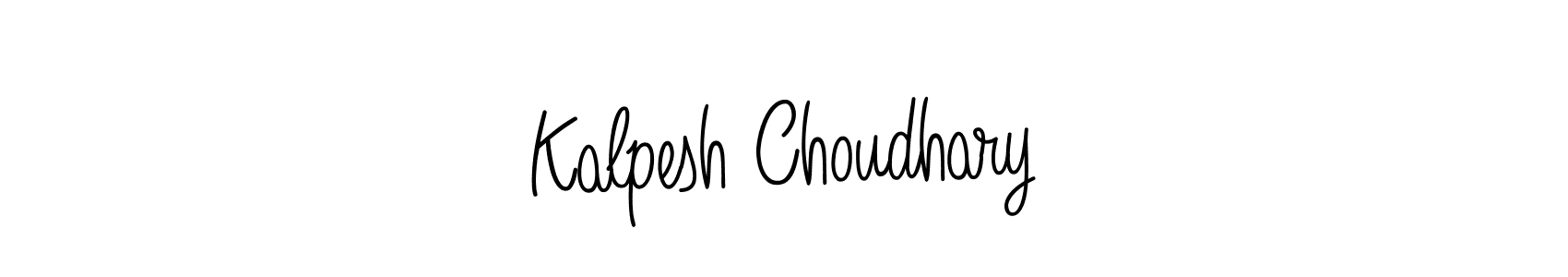 Design your own signature with our free online signature maker. With this signature software, you can create a handwritten (Angelique-Rose-font-FFP) signature for name Kalpesh Choudhary. Kalpesh Choudhary signature style 5 images and pictures png