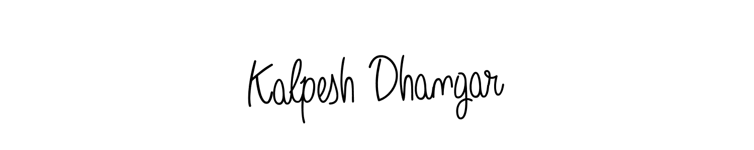 Create a beautiful signature design for name Kalpesh Dhangar. With this signature (Angelique-Rose-font-FFP) fonts, you can make a handwritten signature for free. Kalpesh Dhangar signature style 5 images and pictures png