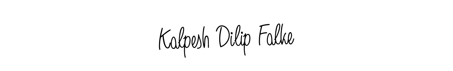 How to Draw Kalpesh Dilip Falke signature style? Angelique-Rose-font-FFP is a latest design signature styles for name Kalpesh Dilip Falke. Kalpesh Dilip Falke signature style 5 images and pictures png
