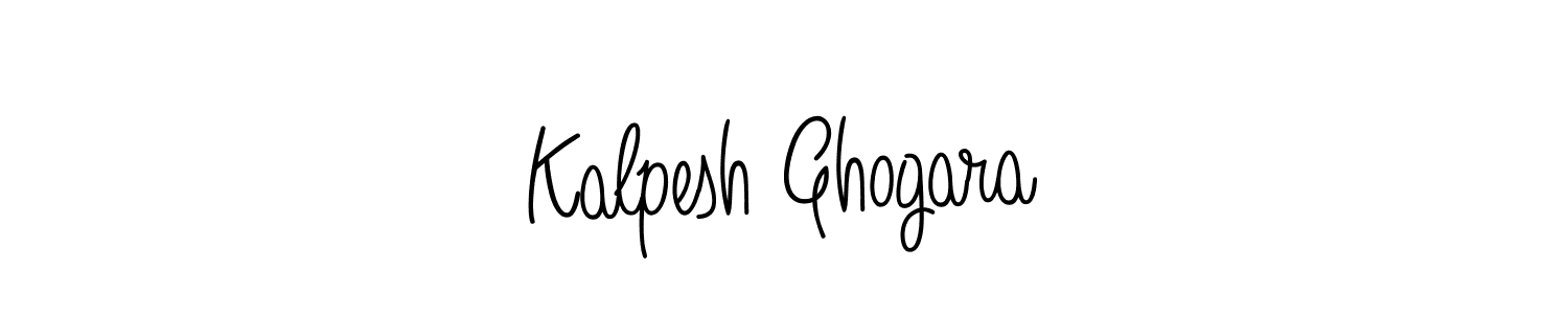 Kalpesh Ghogara stylish signature style. Best Handwritten Sign (Angelique-Rose-font-FFP) for my name. Handwritten Signature Collection Ideas for my name Kalpesh Ghogara. Kalpesh Ghogara signature style 5 images and pictures png