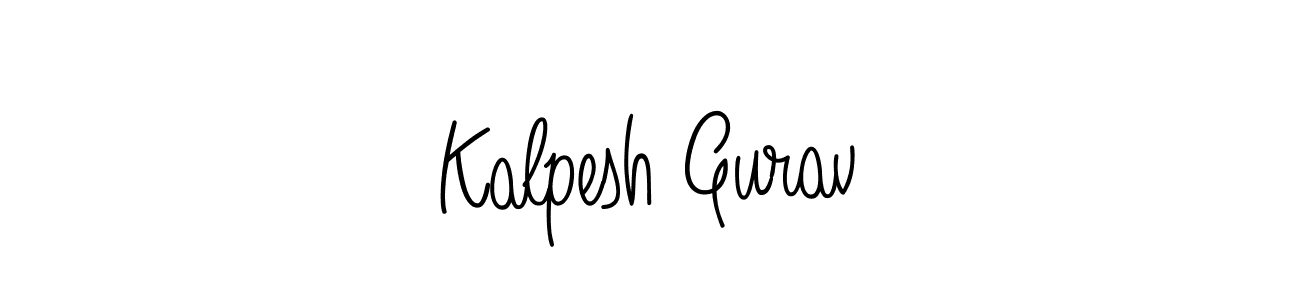 Use a signature maker to create a handwritten signature online. With this signature software, you can design (Angelique-Rose-font-FFP) your own signature for name Kalpesh Gurav. Kalpesh Gurav signature style 5 images and pictures png