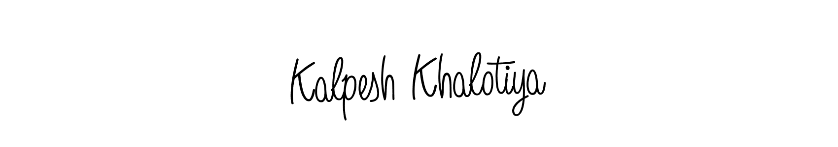 Also we have Kalpesh Khalotiya name is the best signature style. Create professional handwritten signature collection using Angelique-Rose-font-FFP autograph style. Kalpesh Khalotiya signature style 5 images and pictures png