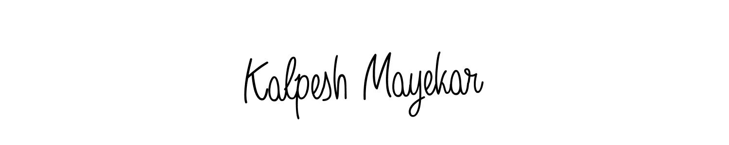 How to make Kalpesh Mayekar name signature. Use Angelique-Rose-font-FFP style for creating short signs online. This is the latest handwritten sign. Kalpesh Mayekar signature style 5 images and pictures png