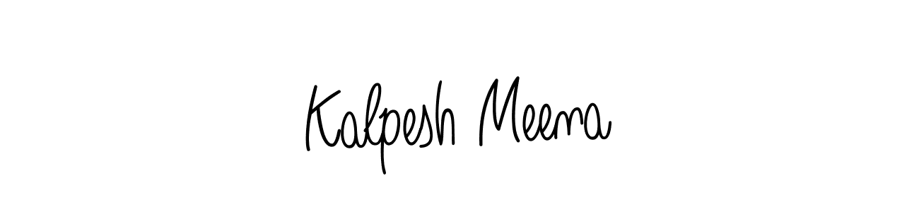You should practise on your own different ways (Angelique-Rose-font-FFP) to write your name (Kalpesh Meena) in signature. don't let someone else do it for you. Kalpesh Meena signature style 5 images and pictures png