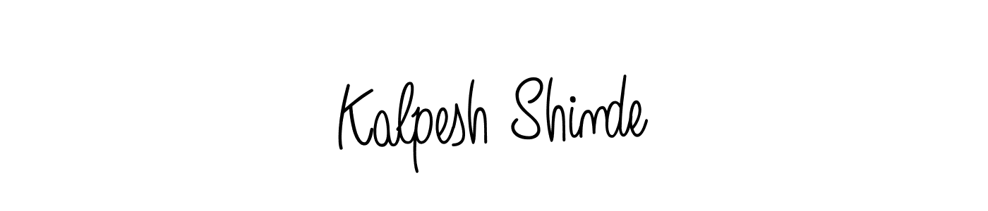 Kalpesh Shinde stylish signature style. Best Handwritten Sign (Angelique-Rose-font-FFP) for my name. Handwritten Signature Collection Ideas for my name Kalpesh Shinde. Kalpesh Shinde signature style 5 images and pictures png
