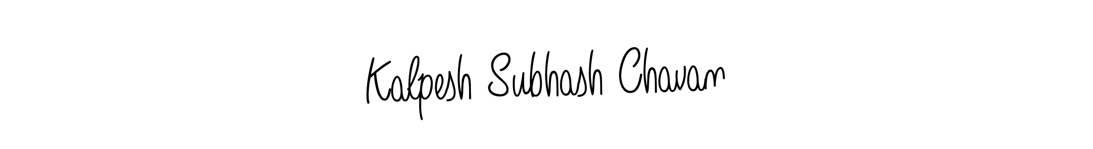 Make a beautiful signature design for name Kalpesh Subhash Chavan. With this signature (Angelique-Rose-font-FFP) style, you can create a handwritten signature for free. Kalpesh Subhash Chavan signature style 5 images and pictures png