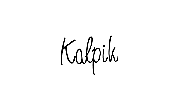 Kalpik stylish signature style. Best Handwritten Sign (Angelique-Rose-font-FFP) for my name. Handwritten Signature Collection Ideas for my name Kalpik. Kalpik signature style 5 images and pictures png