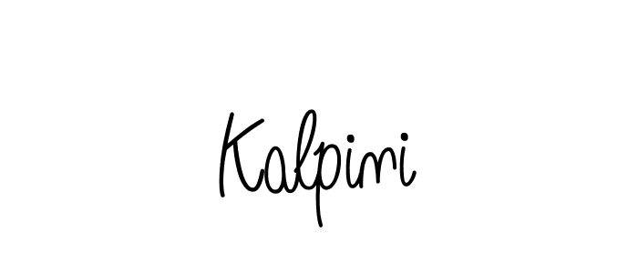 Use a signature maker to create a handwritten signature online. With this signature software, you can design (Angelique-Rose-font-FFP) your own signature for name Kalpini. Kalpini signature style 5 images and pictures png