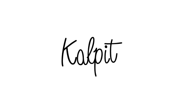 Use a signature maker to create a handwritten signature online. With this signature software, you can design (Angelique-Rose-font-FFP) your own signature for name Kalpit. Kalpit signature style 5 images and pictures png