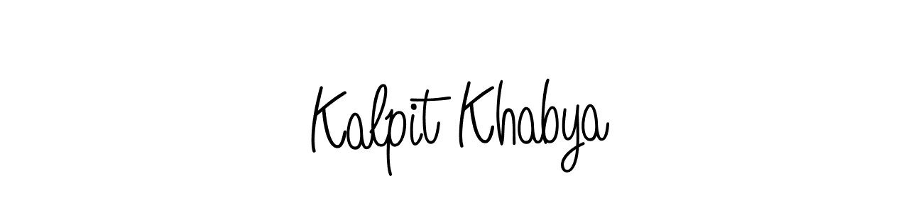 Design your own signature with our free online signature maker. With this signature software, you can create a handwritten (Angelique-Rose-font-FFP) signature for name Kalpit Khabya. Kalpit Khabya signature style 5 images and pictures png