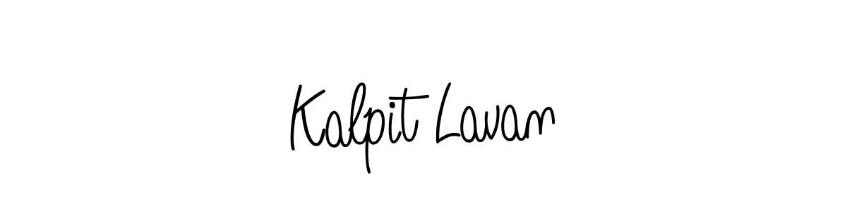 Make a beautiful signature design for name Kalpit Lavan. With this signature (Angelique-Rose-font-FFP) style, you can create a handwritten signature for free. Kalpit Lavan signature style 5 images and pictures png