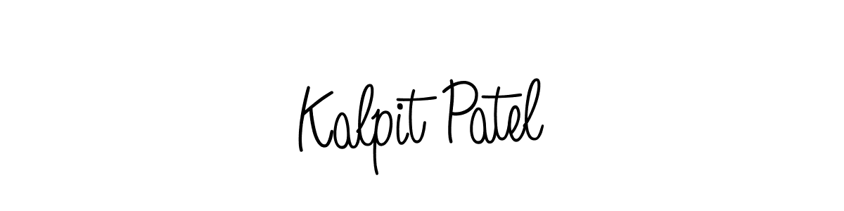 You should practise on your own different ways (Angelique-Rose-font-FFP) to write your name (Kalpit Patel) in signature. don't let someone else do it for you. Kalpit Patel signature style 5 images and pictures png