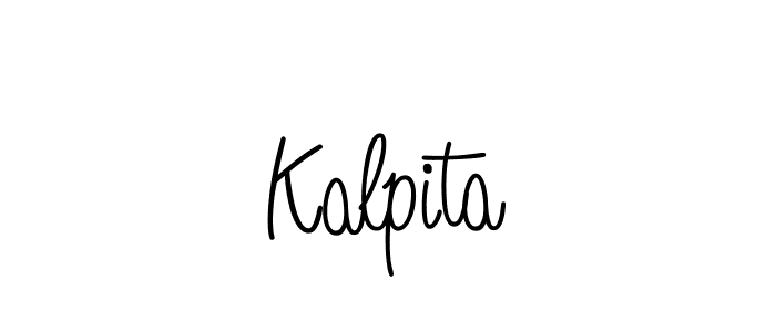Make a beautiful signature design for name Kalpita. With this signature (Angelique-Rose-font-FFP) style, you can create a handwritten signature for free. Kalpita signature style 5 images and pictures png