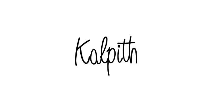 Make a beautiful signature design for name Kalpith. With this signature (Angelique-Rose-font-FFP) style, you can create a handwritten signature for free. Kalpith signature style 5 images and pictures png