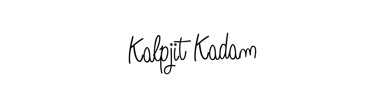 You should practise on your own different ways (Angelique-Rose-font-FFP) to write your name (Kalpjit Kadam) in signature. don't let someone else do it for you. Kalpjit Kadam signature style 5 images and pictures png