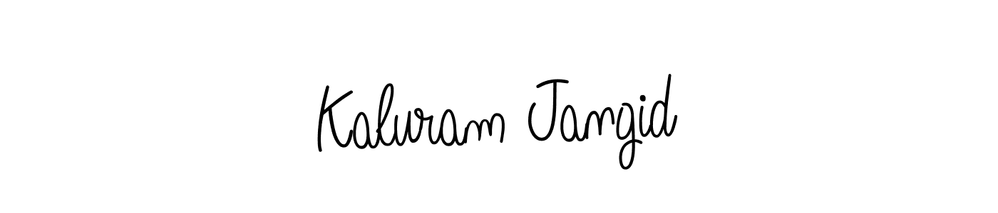 Make a beautiful signature design for name Kaluram Jangid. With this signature (Angelique-Rose-font-FFP) style, you can create a handwritten signature for free. Kaluram Jangid signature style 5 images and pictures png