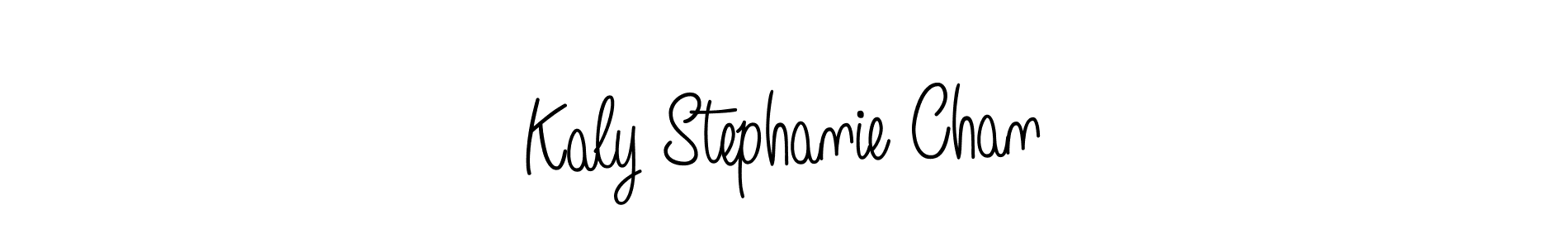 Use a signature maker to create a handwritten signature online. With this signature software, you can design (Angelique-Rose-font-FFP) your own signature for name Kaly Stephanie Chan. Kaly Stephanie Chan signature style 5 images and pictures png