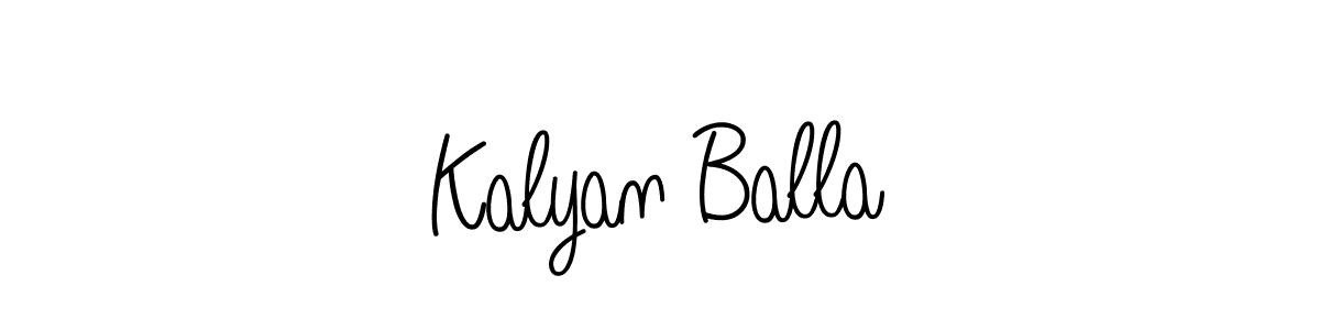 Use a signature maker to create a handwritten signature online. With this signature software, you can design (Angelique-Rose-font-FFP) your own signature for name Kalyan Balla. Kalyan Balla signature style 5 images and pictures png