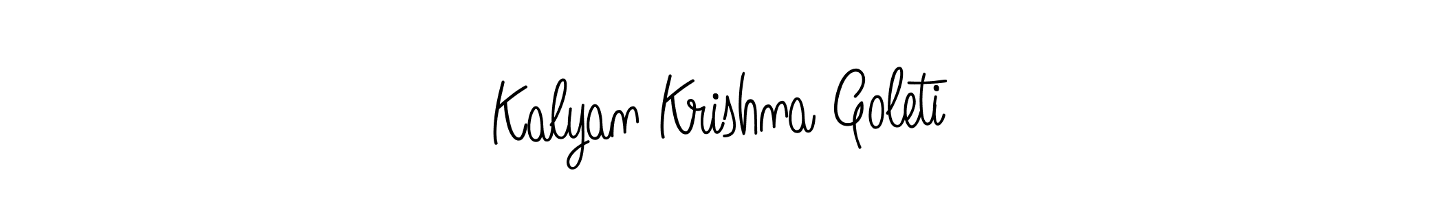The best way (Angelique-Rose-font-FFP) to make a short signature is to pick only two or three words in your name. The name Kalyan Krishna Goleti include a total of six letters. For converting this name. Kalyan Krishna Goleti signature style 5 images and pictures png