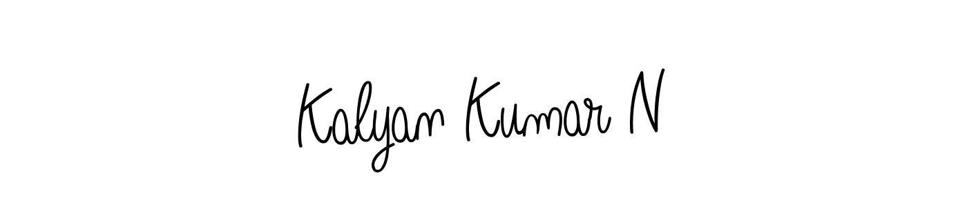 Use a signature maker to create a handwritten signature online. With this signature software, you can design (Angelique-Rose-font-FFP) your own signature for name Kalyan Kumar N. Kalyan Kumar N signature style 5 images and pictures png