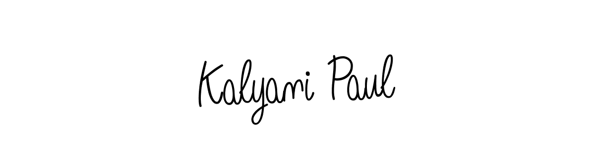 Use a signature maker to create a handwritten signature online. With this signature software, you can design (Angelique-Rose-font-FFP) your own signature for name Kalyani Paul. Kalyani Paul signature style 5 images and pictures png