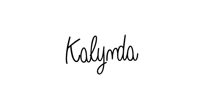 Create a beautiful signature design for name Kalynda. With this signature (Angelique-Rose-font-FFP) fonts, you can make a handwritten signature for free. Kalynda signature style 5 images and pictures png