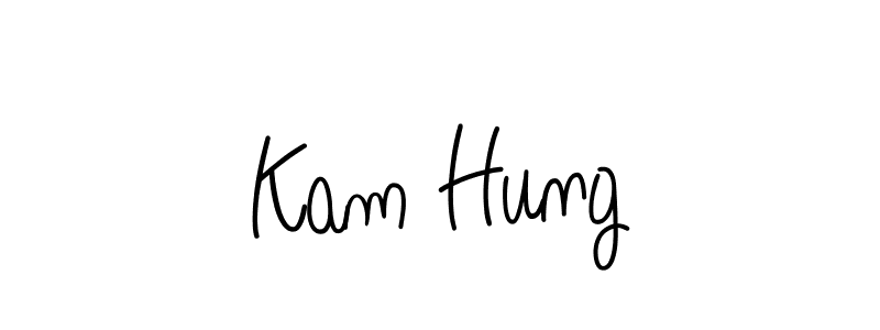 You should practise on your own different ways (Angelique-Rose-font-FFP) to write your name (Kam Hung) in signature. don't let someone else do it for you. Kam Hung signature style 5 images and pictures png