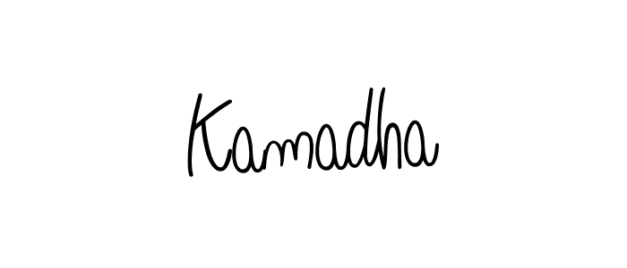 The best way (Angelique-Rose-font-FFP) to make a short signature is to pick only two or three words in your name. The name Kamadha include a total of six letters. For converting this name. Kamadha signature style 5 images and pictures png