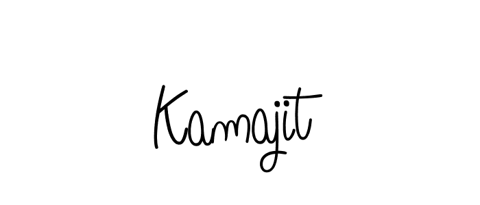 Design your own signature with our free online signature maker. With this signature software, you can create a handwritten (Angelique-Rose-font-FFP) signature for name Kamajit. Kamajit signature style 5 images and pictures png