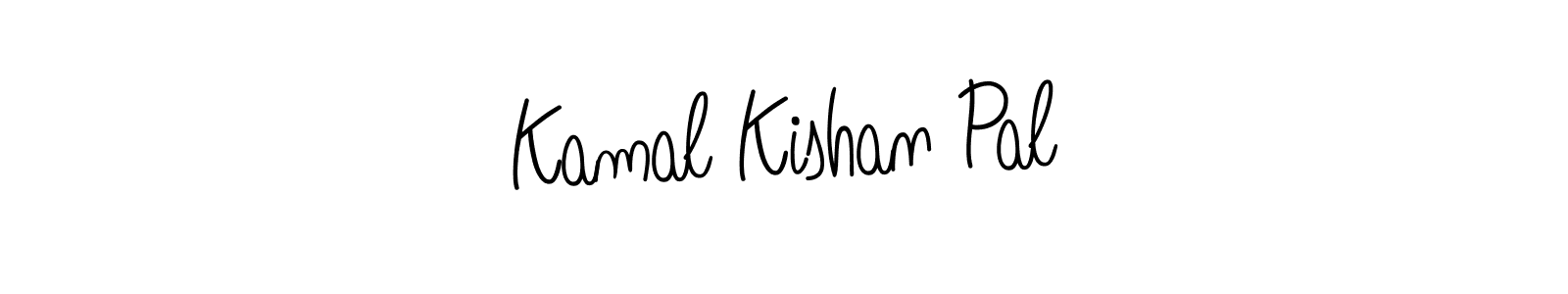 You should practise on your own different ways (Angelique-Rose-font-FFP) to write your name (Kamal Kishan Pal) in signature. don't let someone else do it for you. Kamal Kishan Pal signature style 5 images and pictures png