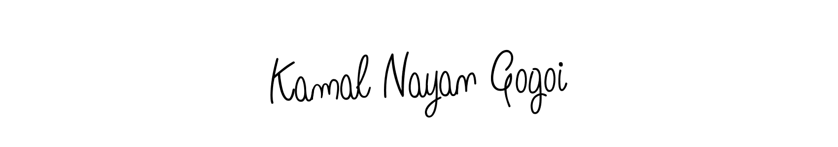 How to make Kamal Nayan Gogoi name signature. Use Angelique-Rose-font-FFP style for creating short signs online. This is the latest handwritten sign. Kamal Nayan Gogoi signature style 5 images and pictures png