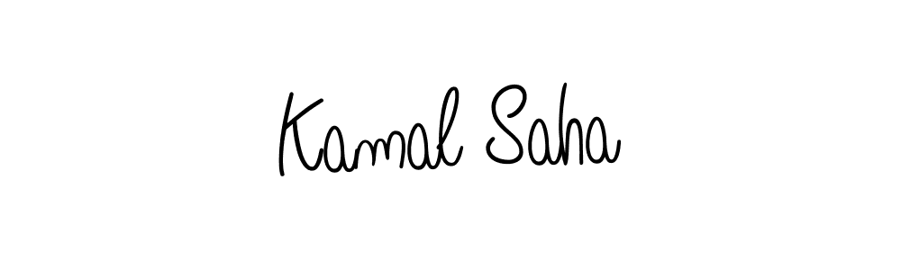 Make a beautiful signature design for name Kamal Saha. With this signature (Angelique-Rose-font-FFP) style, you can create a handwritten signature for free. Kamal Saha signature style 5 images and pictures png